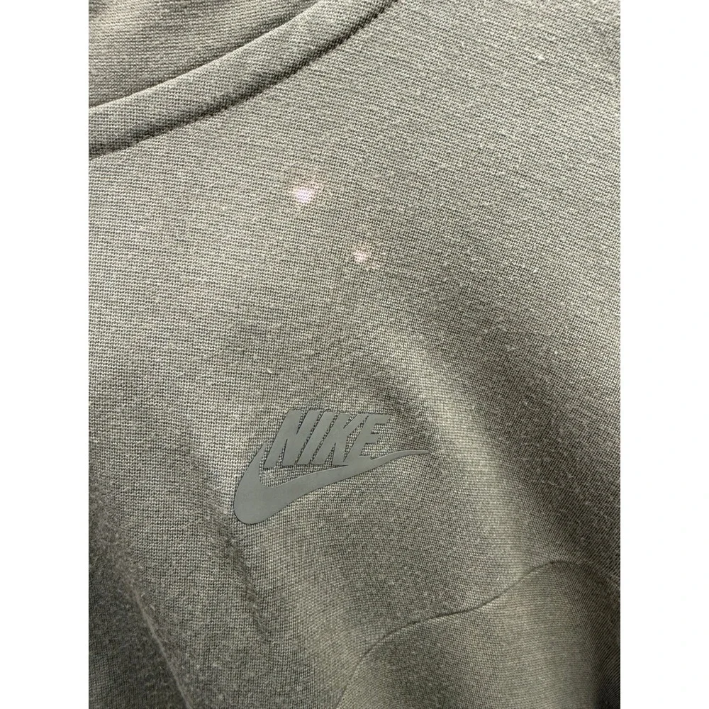 Nike Tech Fleece Tracksuit Mens Olive Green Full Zip Hoodie Joggers Set‎ M